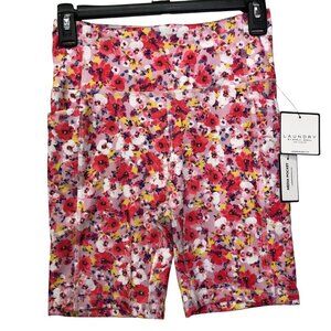 LAUNDRY‎ BY SHELLI SEGAL BIKE FLORAL SHORTS MD NWT